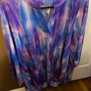 Vibrant Purple and Blue Women's Top
